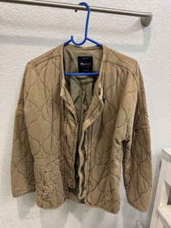 Madewell Women Olive Quilted Jacket