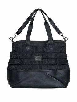 Steve Madden Black Logo Tote Bag