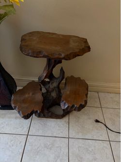 Wooden shelves