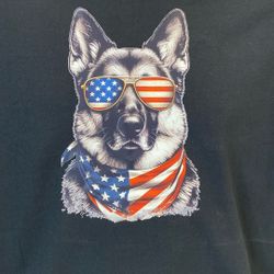 G-Shepherd Design Black T-Shirt, New, Size Large, (item 355)