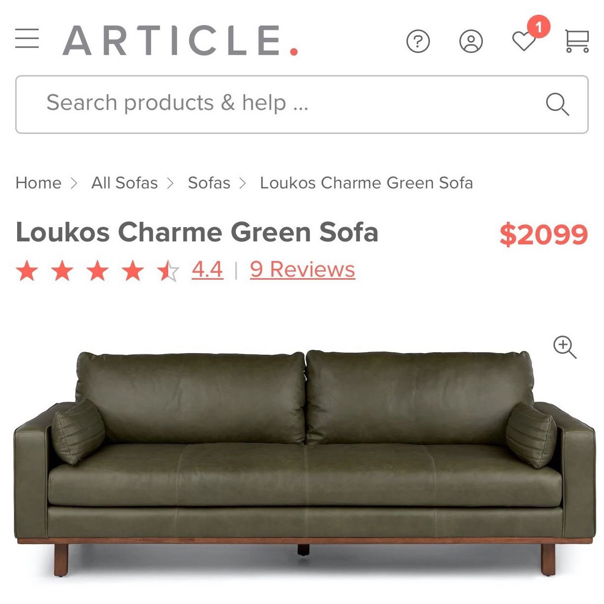 Article Furniture Sofa Couch