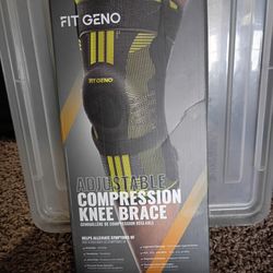 Fit Geno brand adjustable compression knee brace size M