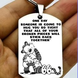 Calvin Hobbes Hot Stainless Steel Keychain 