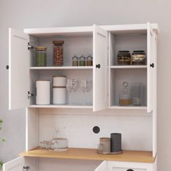 Brand New Sealed 71" Kitchen Pantry Storage Cabinet with Microwave