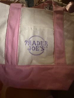 Trader Joes Bag Pink Pastel