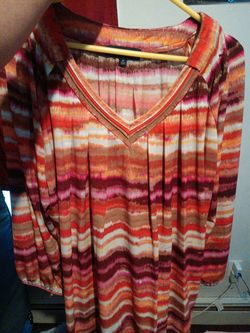 Womens colorful dress shirt 2X