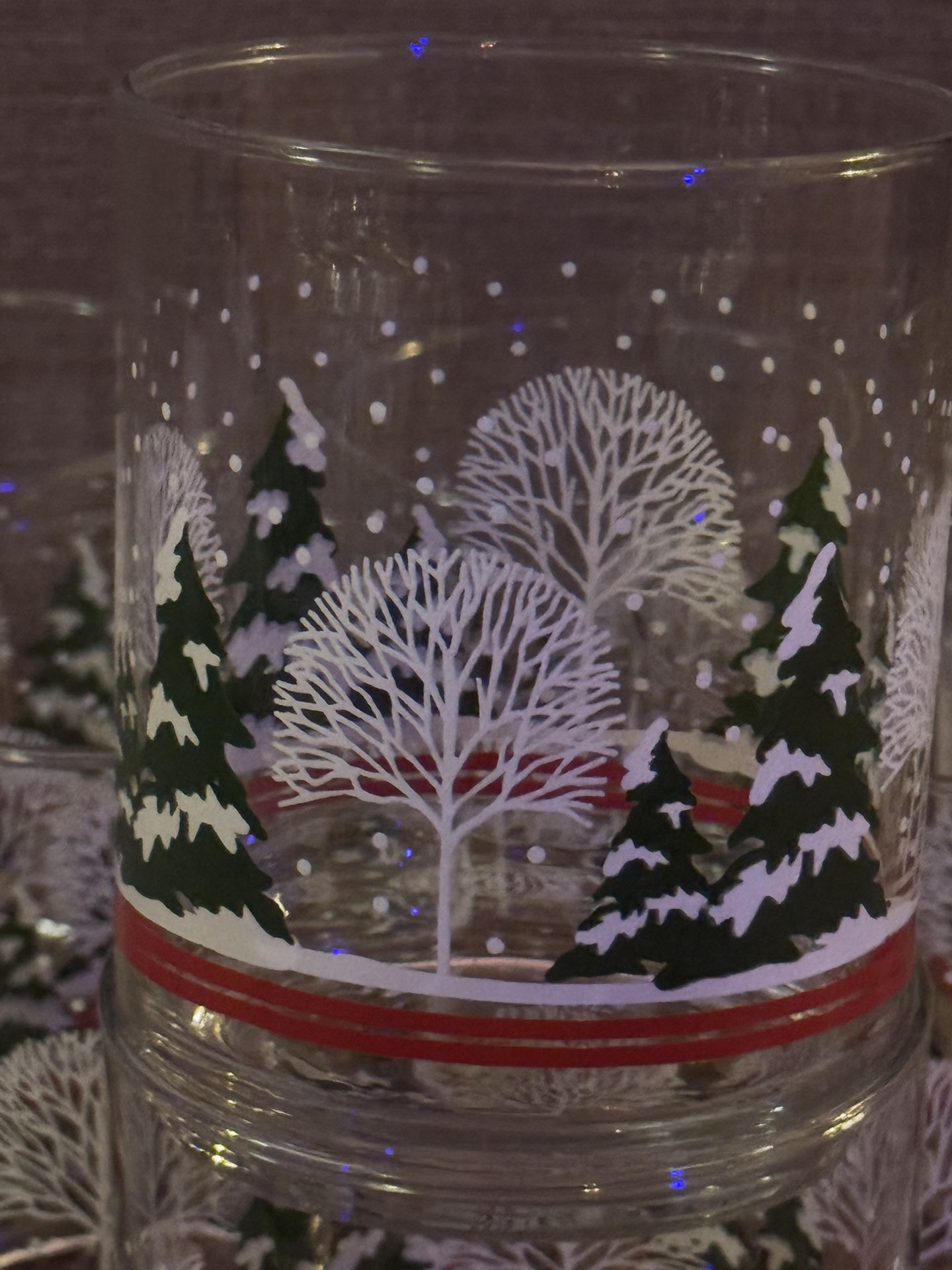 Vintage Christmas Glasses 