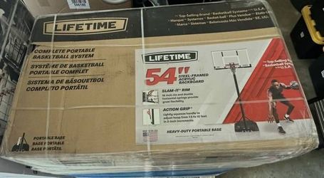 New 54 inch Basketball Hoop System Portable by Lifetime Adjustable Height