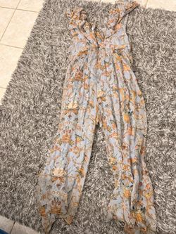 Zimmermann Painted Heart Cascade Silk Jumpsuit Size 3 US 8/10