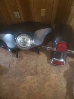 Harley Davidson parts front falling and rear