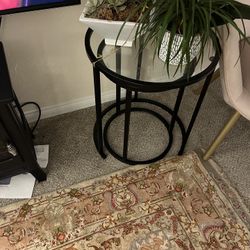 2-Piece Nesting Glass Side Tables — New Sets Available — $69 per set (Firm)
