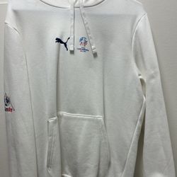 Puma Cumbre Sweater Hoodie White Men Size Medium 