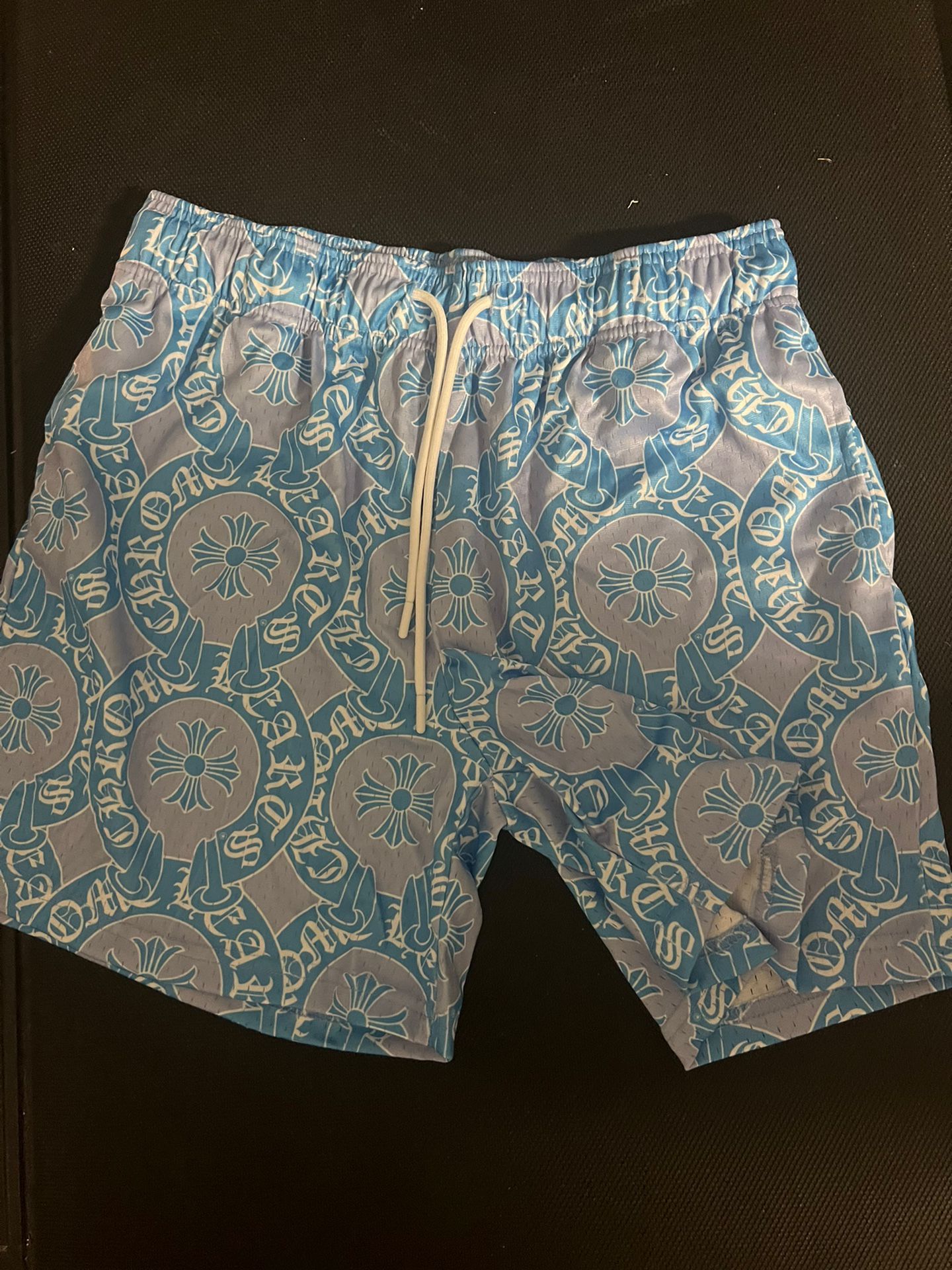 Mr Remade Light blue Chrome hearts shorts