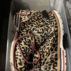 Moncler Kith Mens Boots Leopard  Size 13
