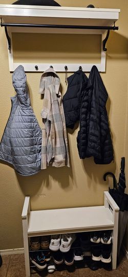Entry door way shoe shelf hanger set