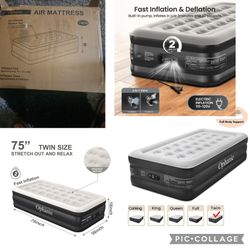Twin Air Mattress, 18-Inch Elevated