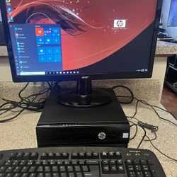 Hp Small Pc 21” LED Screen Windows 10 Office 2016