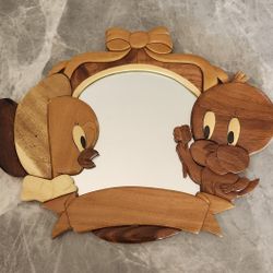 Looney Tunes Tweety Bird Wood/Wooden Carved Plaque Mirror