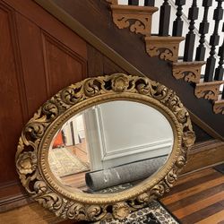 Antique Gold Plaster Mirror