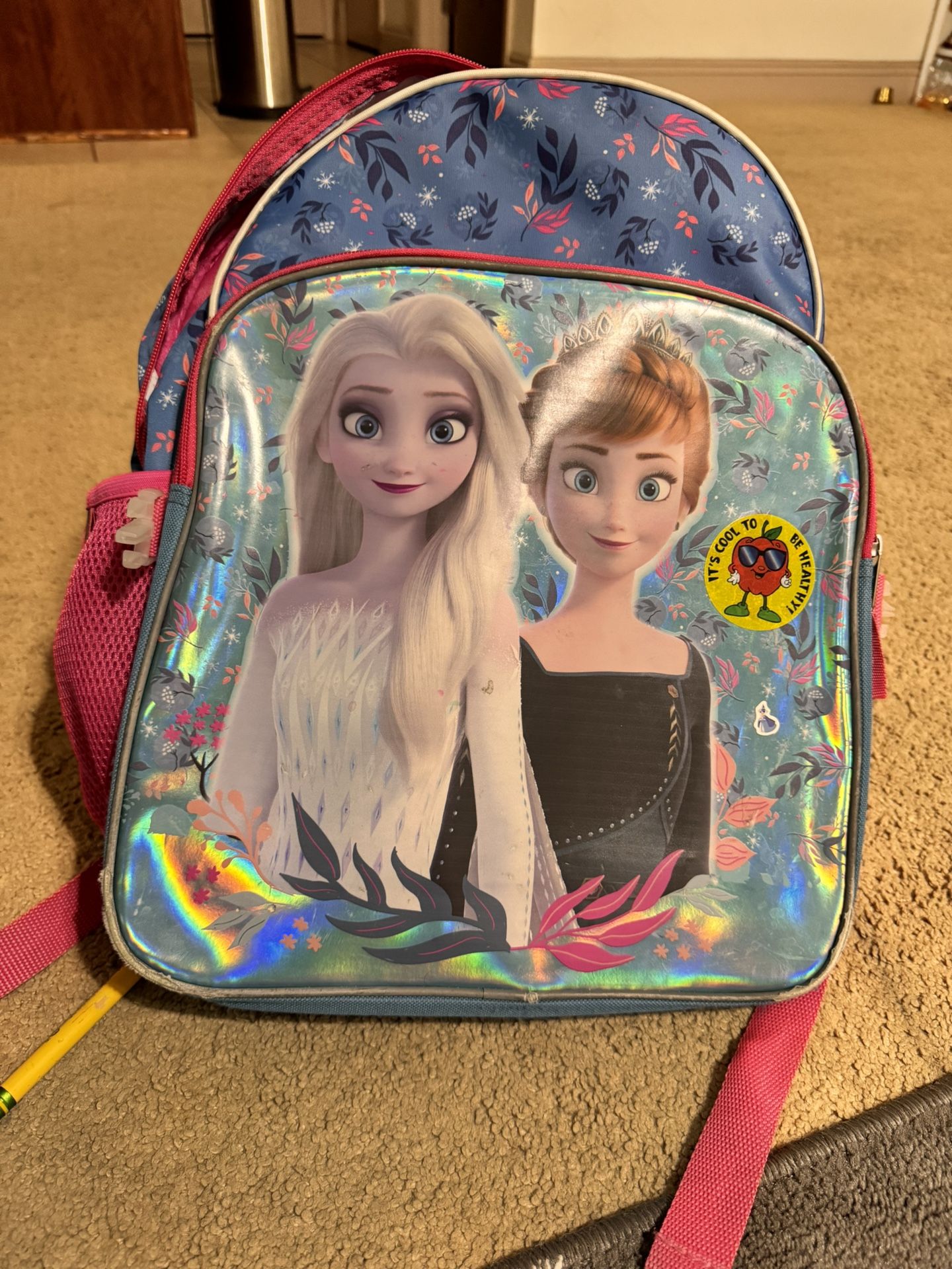 Frozen Theme School Bag With Lunch Bag For Little Ones