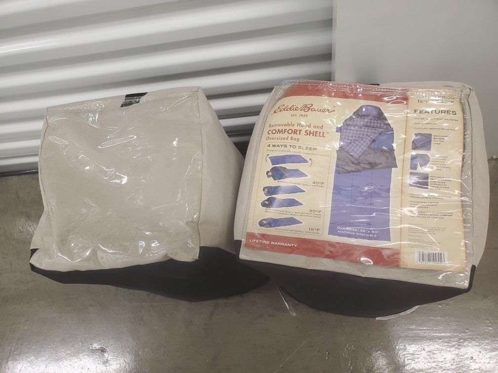 Two Eddie Bauer 15° Camping Sleeping Bags