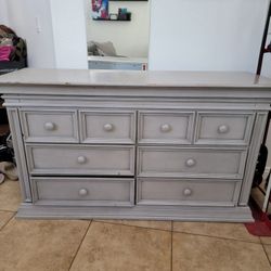 Grey dresser- 6 drawers