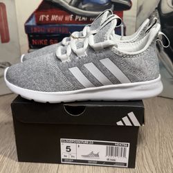 New Adidas Cloudfoam Pure 2.0 Cloud White, Core Black Women Shoes Size 5, 5.5