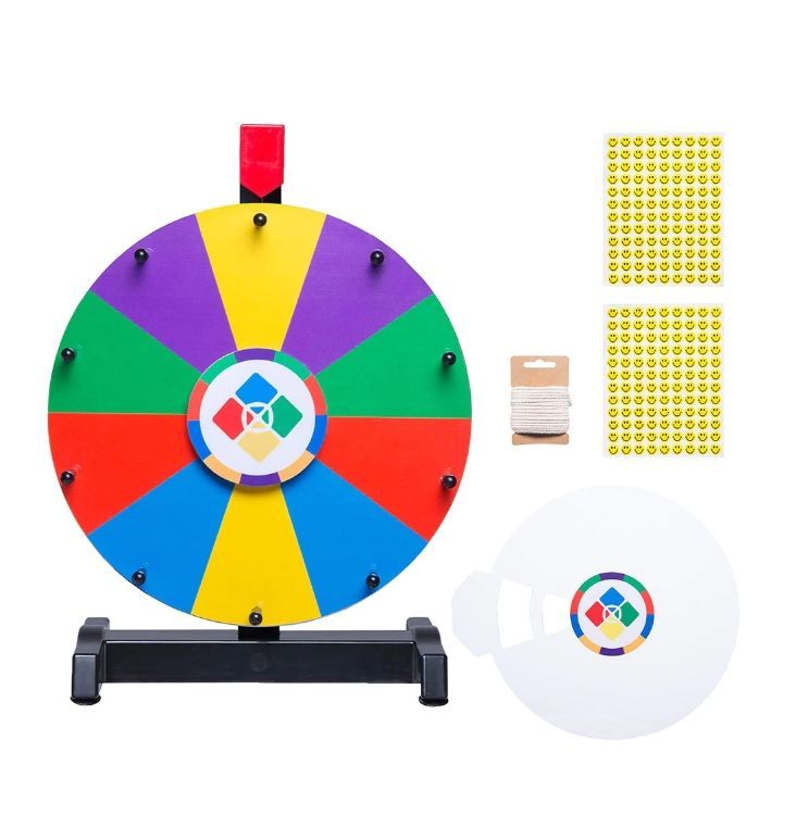 Teachers' Choice Math 10, 12", 10-Slot, Tabletop Spin Wheel - Spin The Wheel Game - Halloween Sale