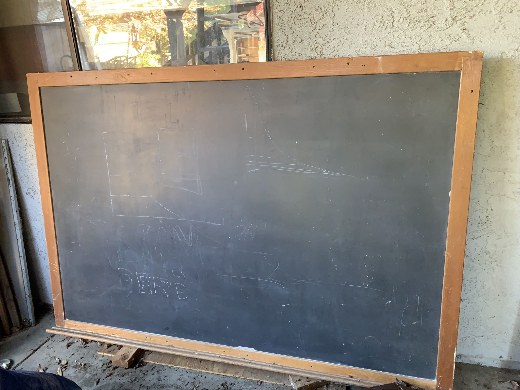 Antique chalkboard made of solid slate