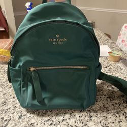 Green Kate Spade Backpack 