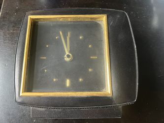 Vintage Leather Clock From SaksFifthAve