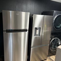 Whirlpool Stainless Steel Top Freezer Refrigerator With 1 Year Warranty No Credit Needed Eveyonne Is Approved 