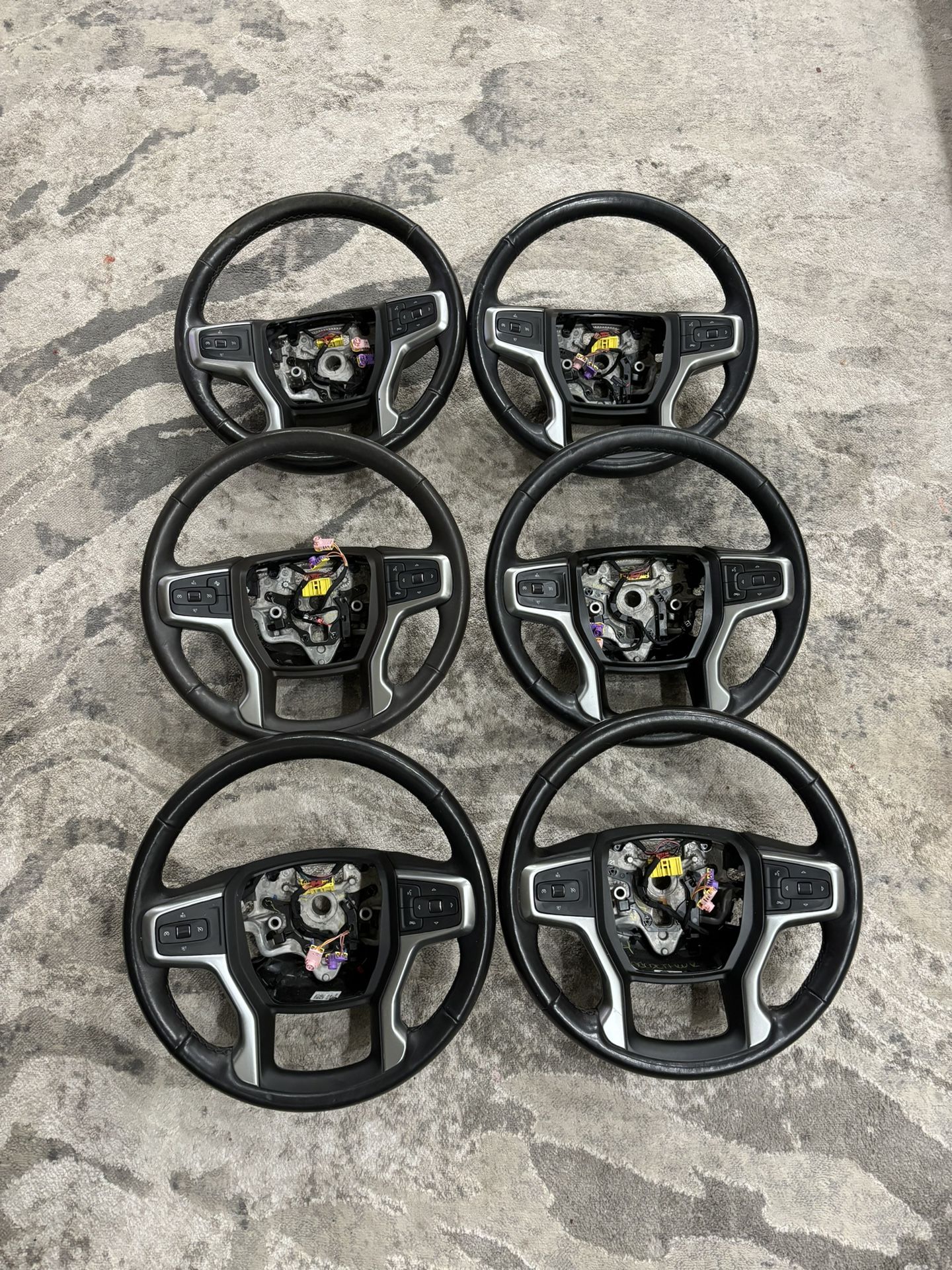 2019-2022 Silverado Black Leather Steering Wheel