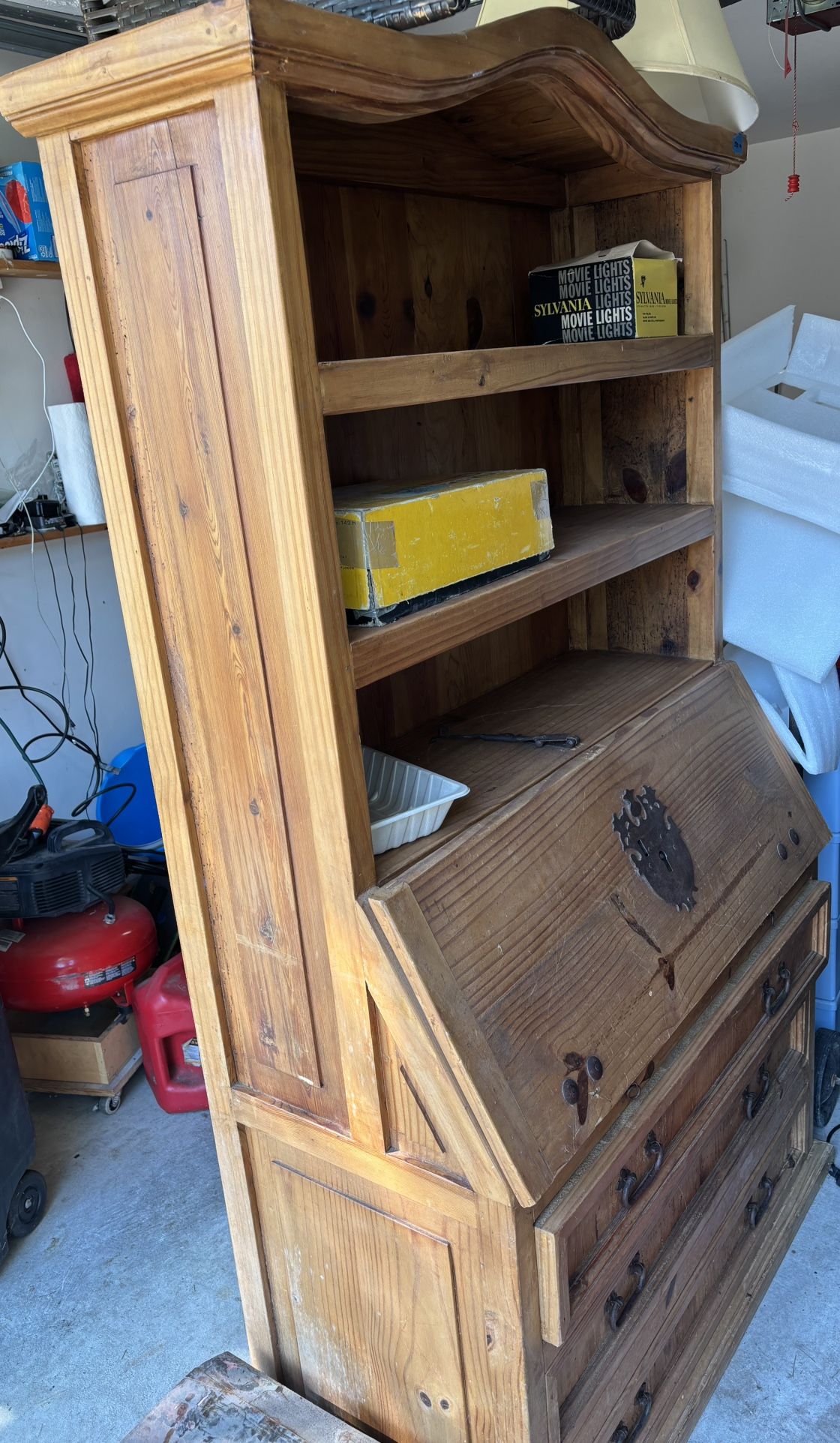 Rustic Bookcase Secretary Cabinet for Sale in Cypress, TX - OfferUp
