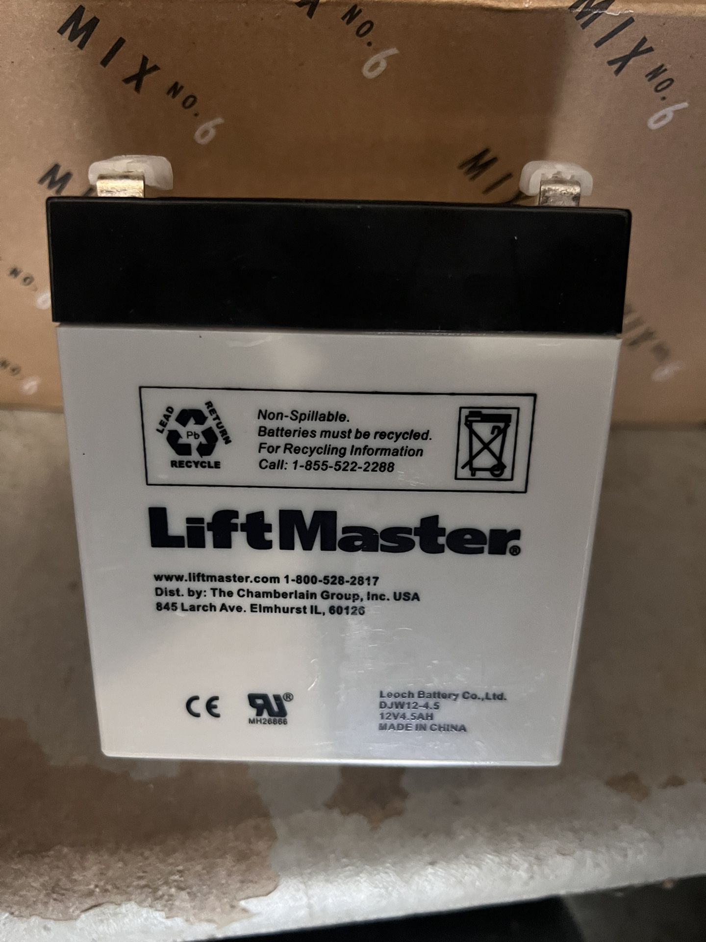 CHAMBERLAIN / LiftMaster / Craftsman 4228 Replacement Battery for Battery Backup