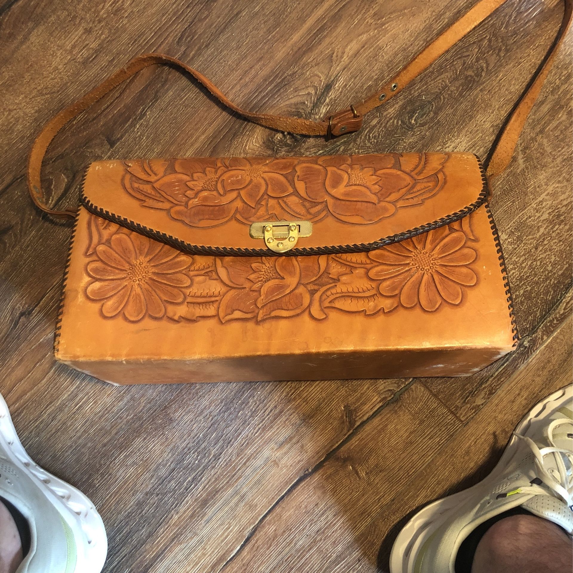 Vintage Hand Stitched Leather Purse