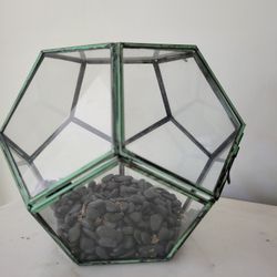 Glass And Metal Plant Terrarium 
