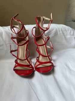 Red Strappy High Heel- Size 6.5