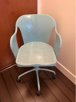 IKEA Teal Swivel Chair with Wheels - Good Condition