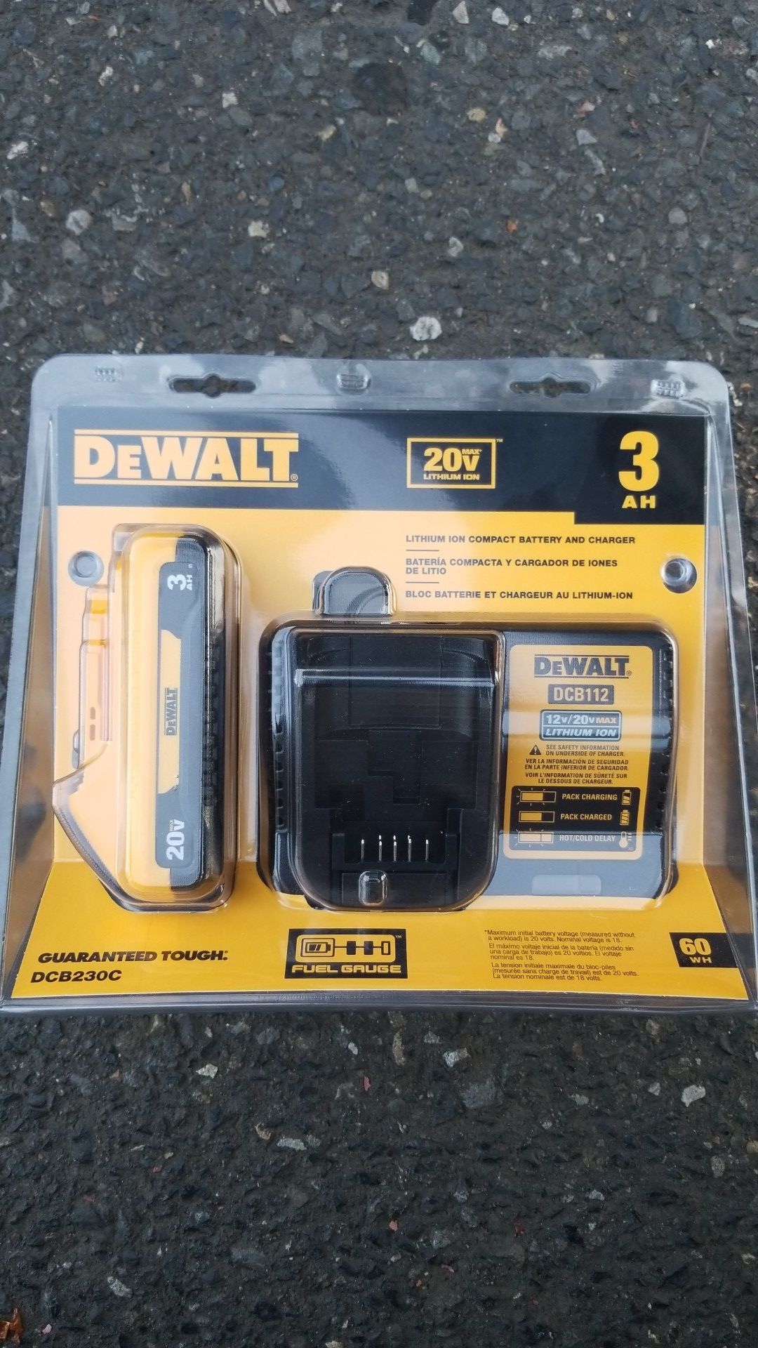 DEWALT 20-Volt Max 3 Amp-Hour Lithium Power Tool Battery Kit (Charger Included)