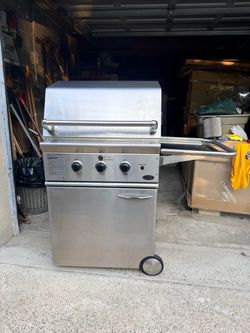 Stainless Steel Gas Grill with Cabinet Base