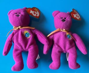 2 Millennial Tiny TY Beanie Babies