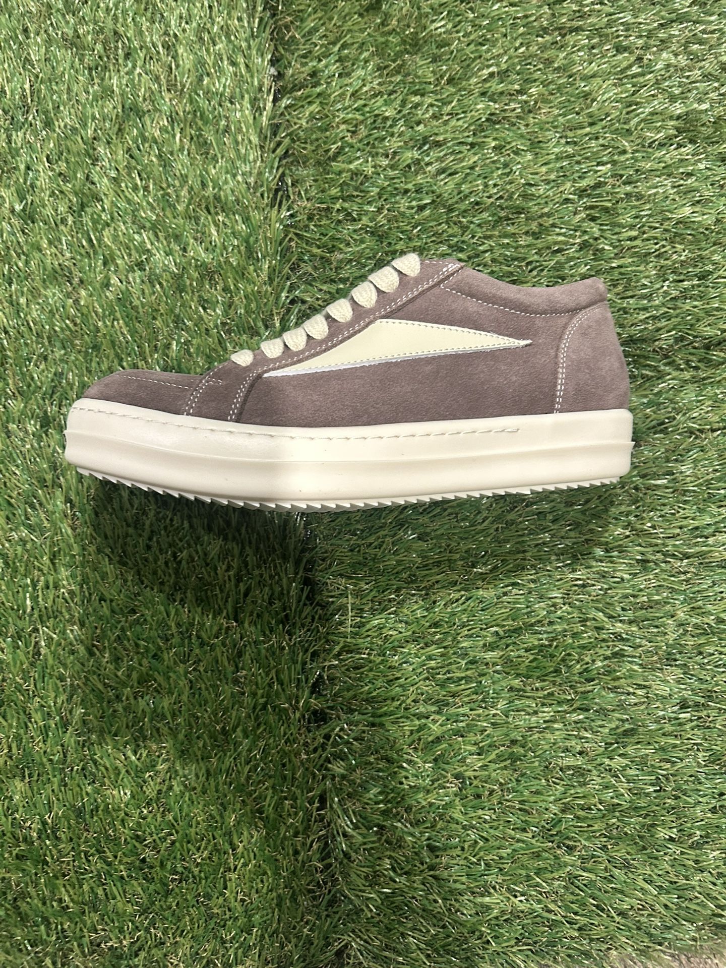 Rick Owens EDFU Suede Leather Vintage Low 'Dust Milk'