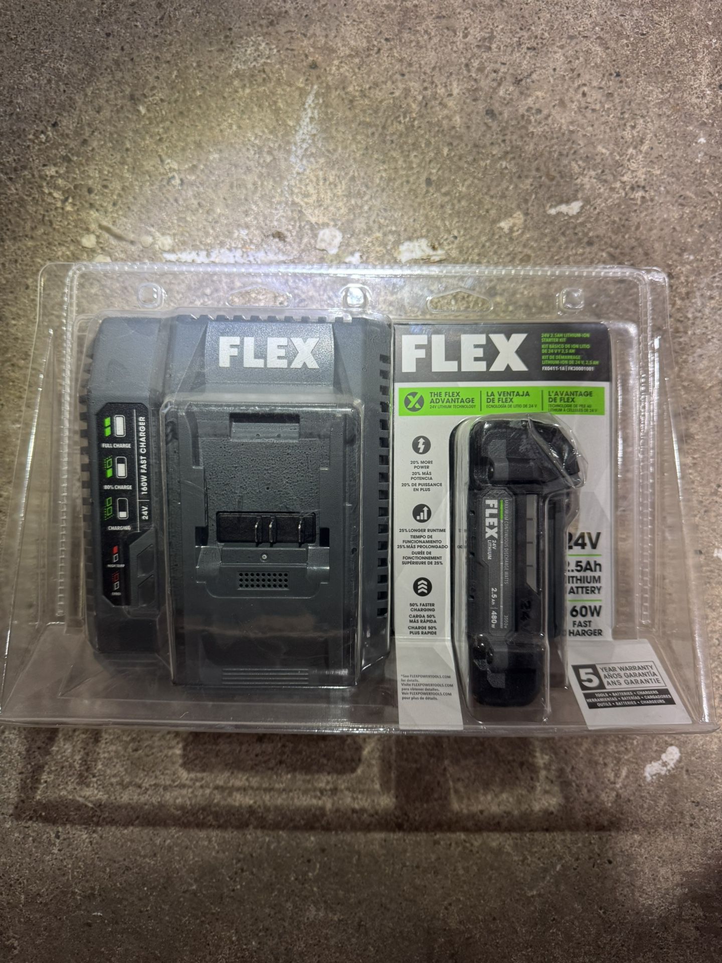 Flex 2.5 AH Battery And Charger Kit