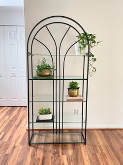 Vintage Arch Shelf w/ Glass