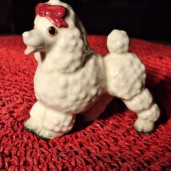 OCCUPIED JAPAN  - SMALL POODLE FIGURINE 
