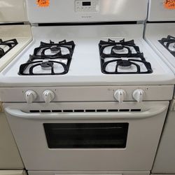 White Frigidaire 30" Wide Apartment Size Gas Stove Range Estufa 