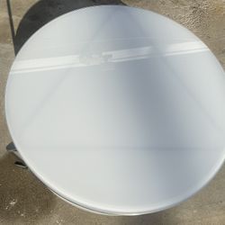 Modern White Glass Chrome Minimalist Coffee Table