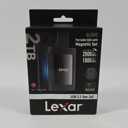 New Lexar 2.5" SL500 2TB USB-C to USB-C SSD LSL500M002T-RNBWU