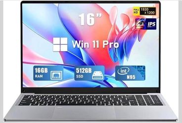 FUNYET 16” Gaming Laptop – 16GB RAM, 512GB SSD, Windows 11 Pro (Brand New)